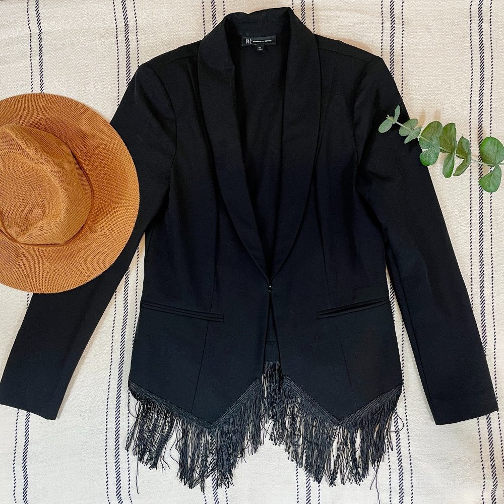 I.N.C Fringe Black Blazer